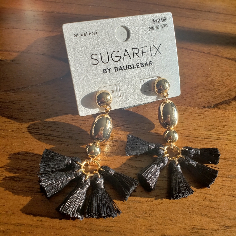 Sugarfix By BaubleBar Black Dangle Earrings